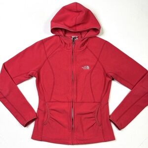 North Face Hoodie Jacket Women’s Small Hot Pink Full Zip Fleece Polartec